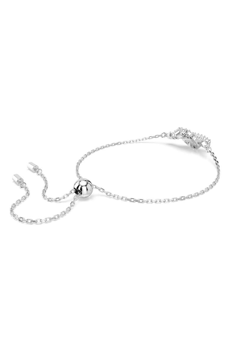 Swarovski Matrix Knot Slider Bracelet, Alternate, color, White/ Silver