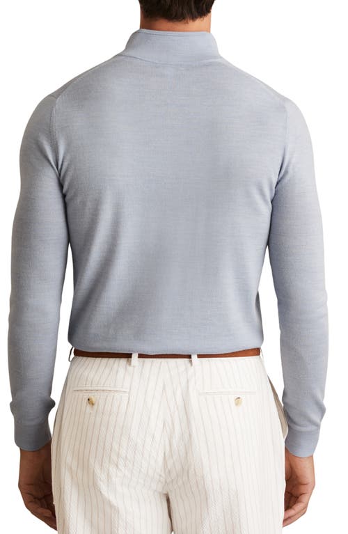 Reiss Blackhall Merino Wool Quarter Zip Pullover In Blue