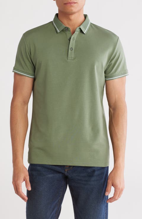 Tipped Short Sleeve Knit Polo