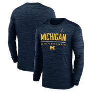 Jordan Brand Men's Jordan Brand Navy Michigan Wolverines Sideline Velocity Dri-FIT Long Sleeve T-Shirt