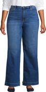 Lands' End High Rise Wide Leg Denim Jeans