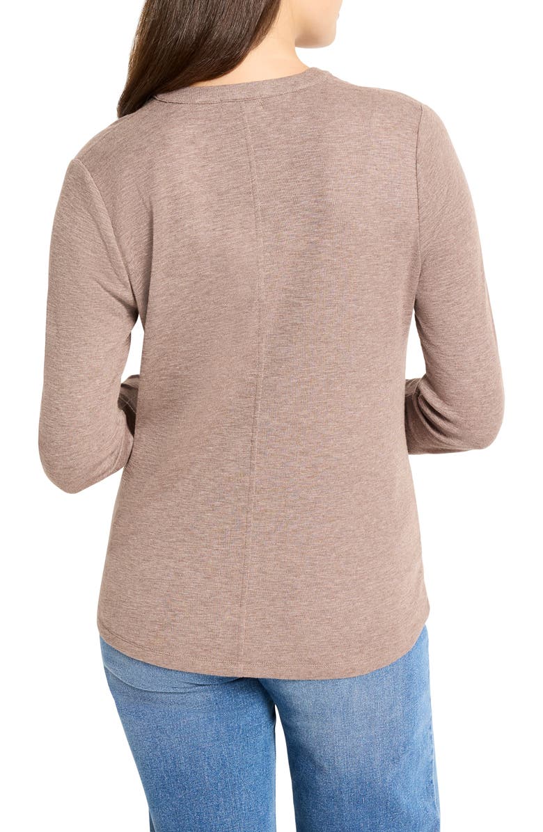 NZT by NIC+ZOE Cotton Blend Henley, Alternate, color, Cocoa