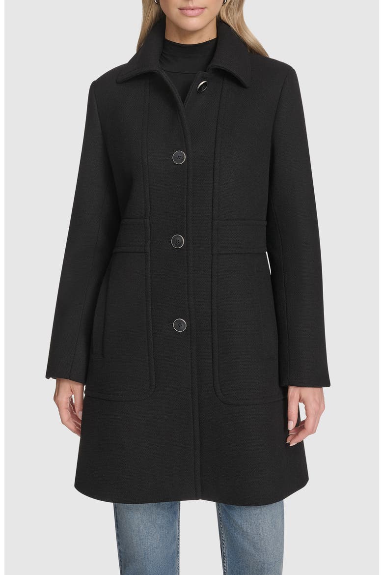 Emmeline Wool Blend Coat, Main, color, BLACK
