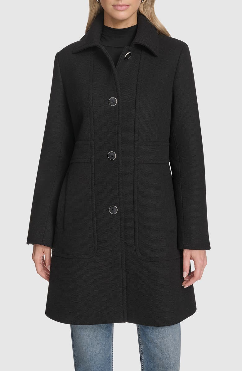 Andrew Marc Emmeline Wool Blend Coat, Main, color, Black