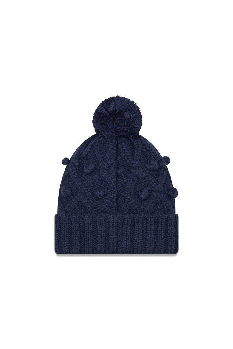 Women's New Era Navy Tennessee Titans Toasty Cuffed Knit Hat with Pom, Alternate, color, Navy