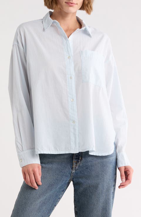 Oversize Long Sleeve Button-Up Shirt