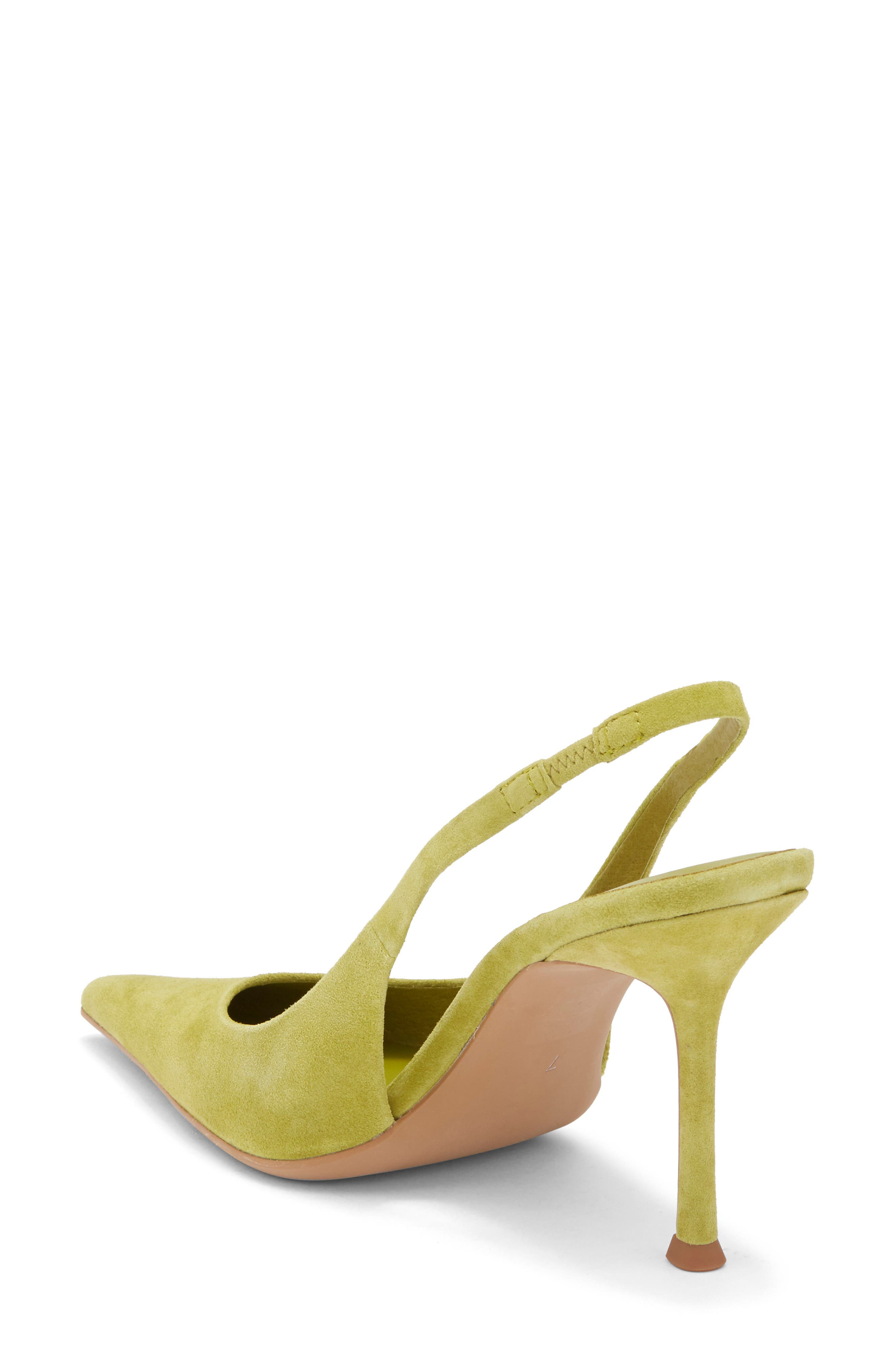 Jeffrey Campbell Fusion Slingback Pump, Alternate, color, Chartreuse Suede