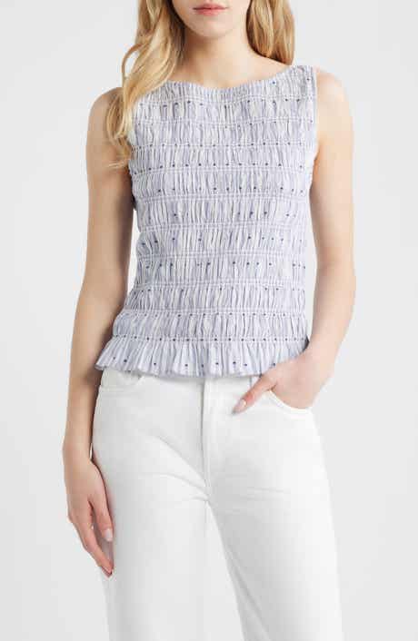 The Phoebe Smocked Sleeveless Top
