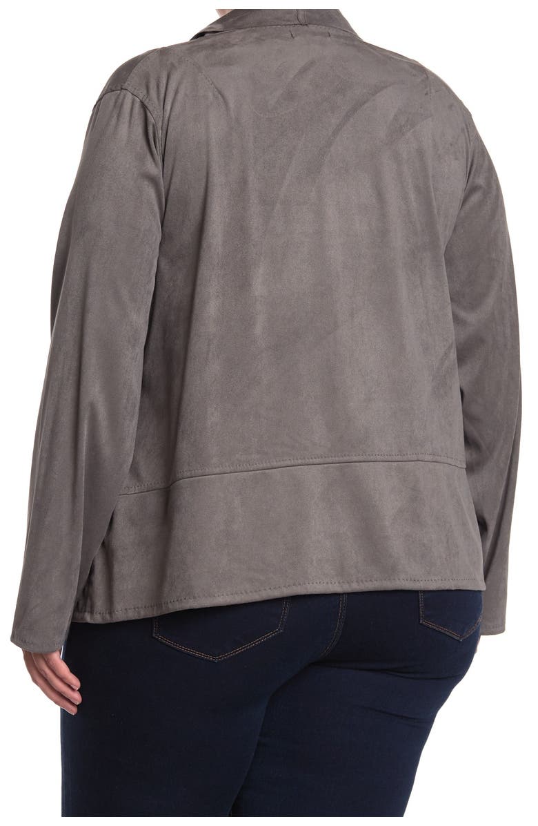 MAX STUDIO Open Front Faux Suede Jacket, Alternate, color, 