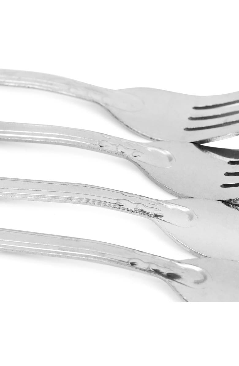 Gibson Home Abbie 4 Piece Stainless Steel Dinner Fork Set, Alternate, color, Silver