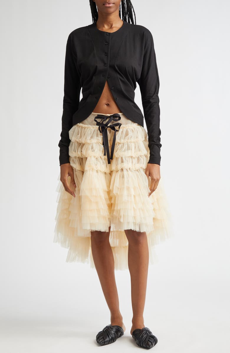 renaissance renaissance Waterfall Ruffle High/Low Skirt, Alternate, color,