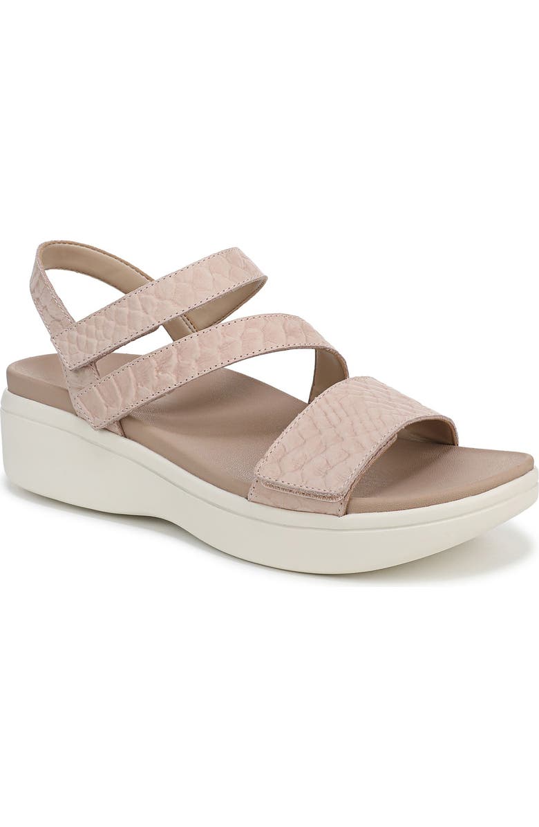 Vionic Sophia Strappy Platforn Wedge Sandal, Main, color, Cameo Rose