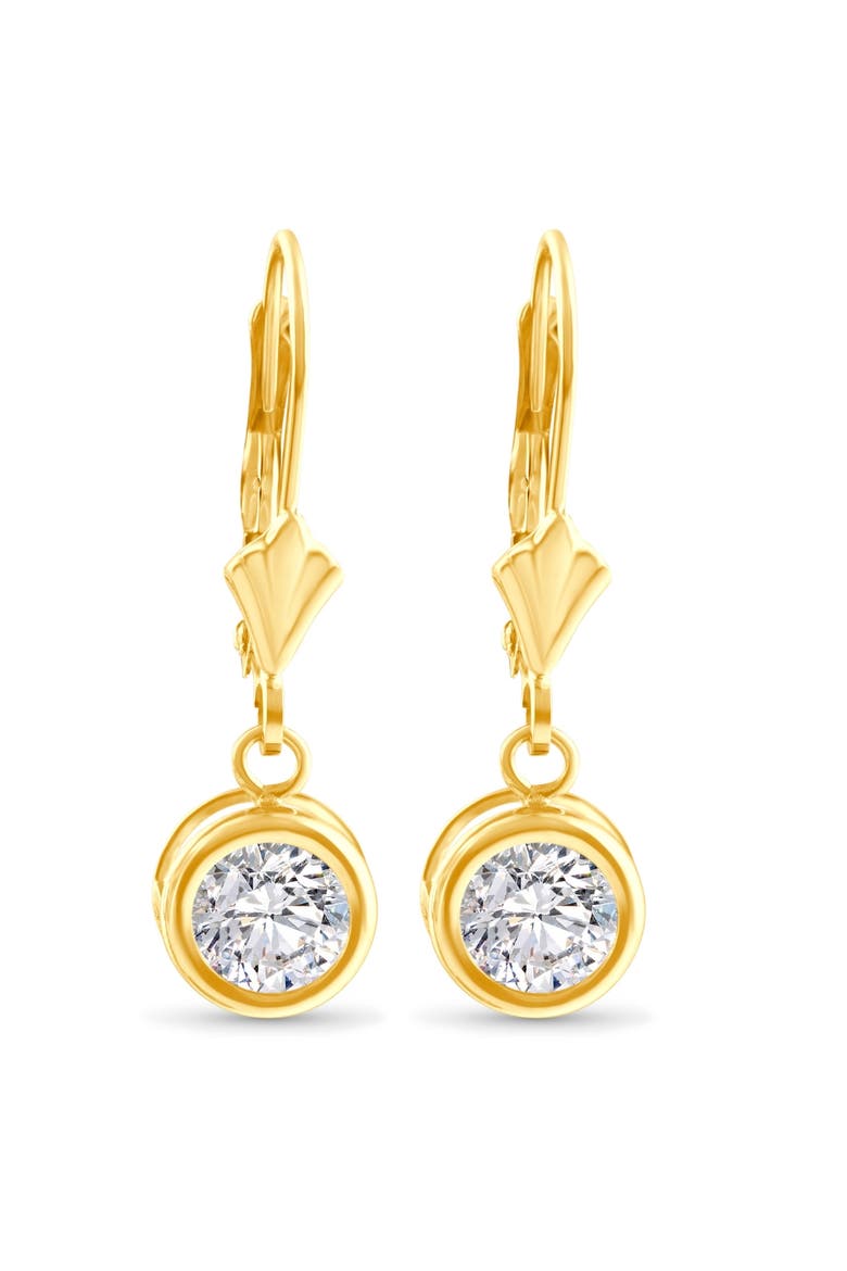 1.80Ct Diamond Lab Grown Dangle Lever Back Hoop Earrings 14k Gold, Alternate, color, 14k Yellow Gold