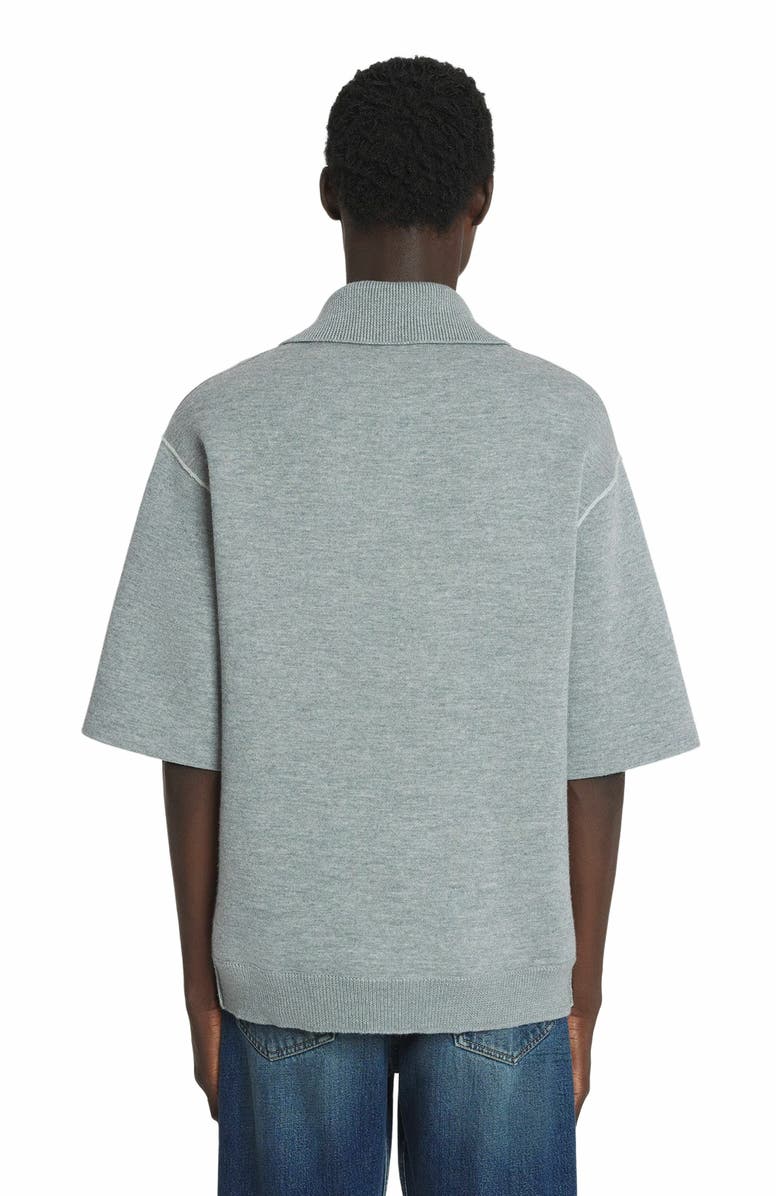 Lanvin Oversized Wool Polo Shirt, Alternate, color, 