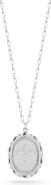 CHLOE AND MADISON Sterling Silver Cross Oval Necklace