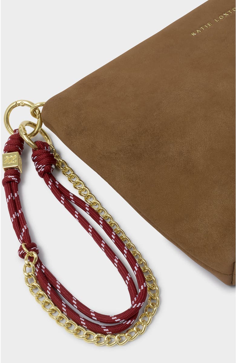 Katie Loxton Cord Small Shoulder Bag, Alternate, color, Caramel Suedette