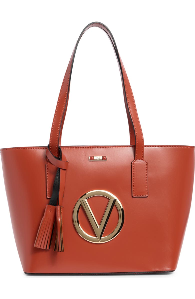 VALENTINO BY MARIO VALENTINO Prince Foreer Leather Tote Bag, Main, color, Rust