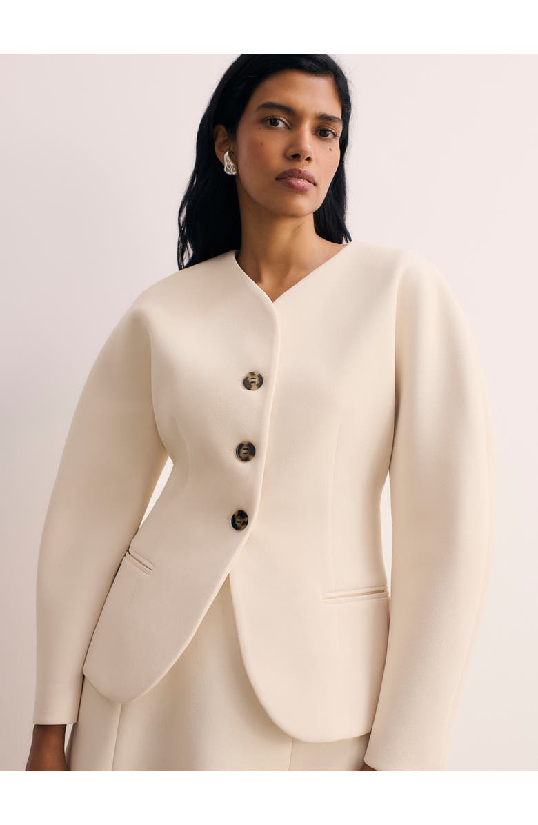 The Fold Ravello Long Sleeve Tailored Jacket, Main, color, Neutral