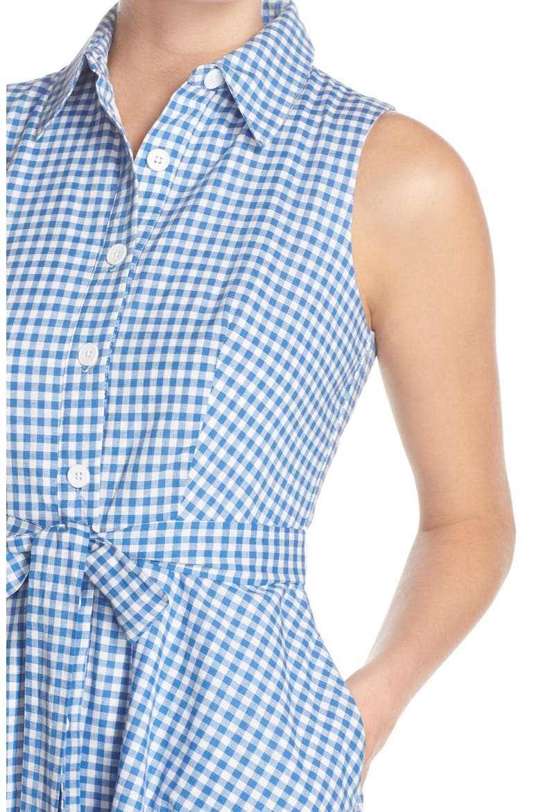 Gingham Shirtdress, Alternate, color, BLUEBONNET/ WHITE