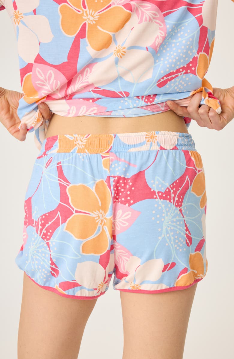 PJ Salvage Tropical Dreams Pajama Shorts, Alternate, color, 
