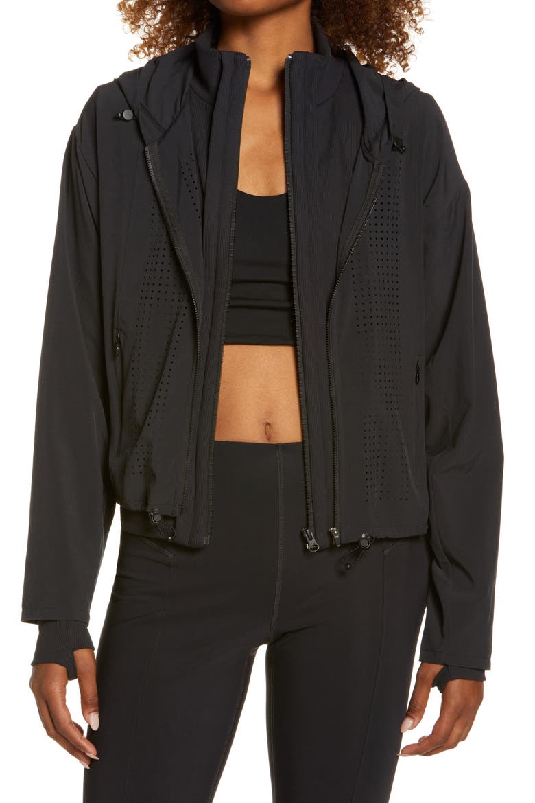 Women's Improvise 2-in-1 Full Zip Hoodie, Main, color, BLACK