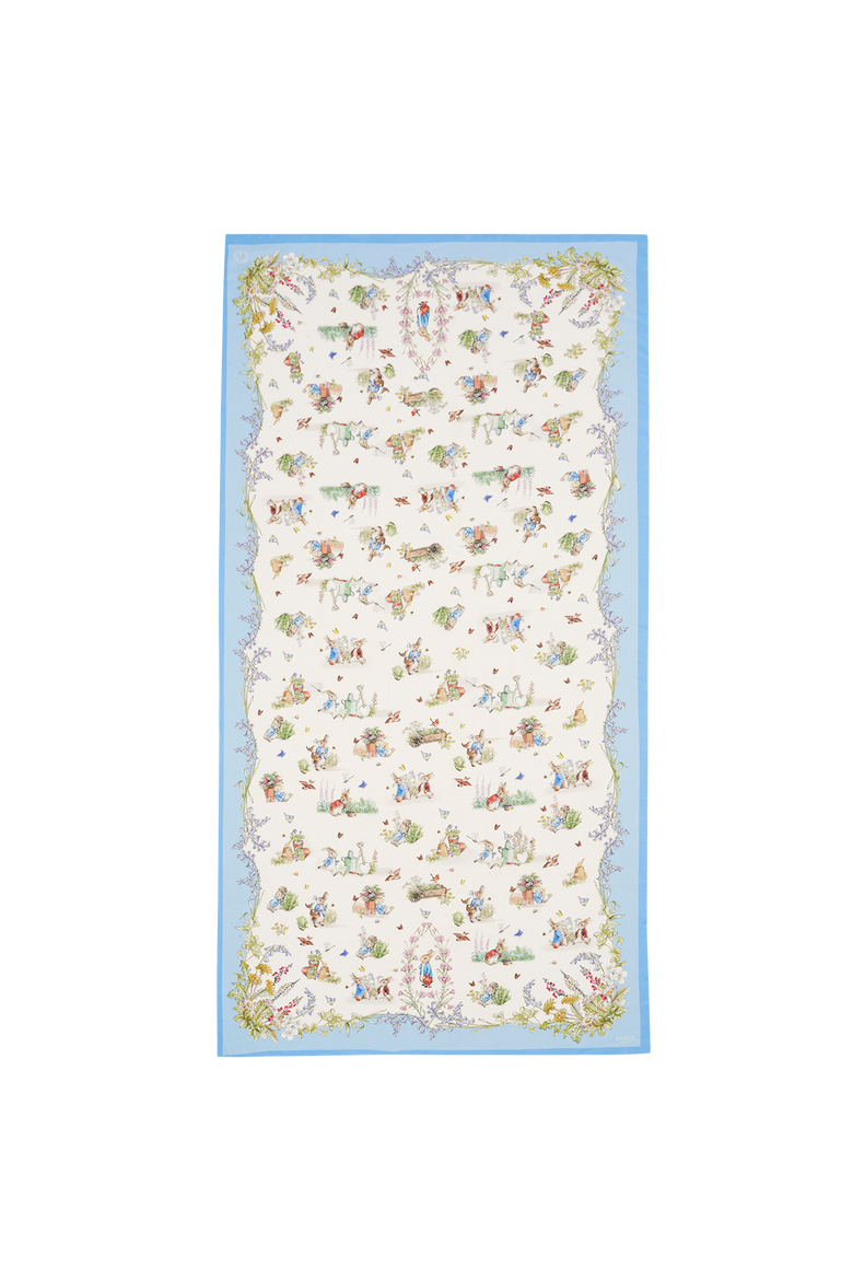 x Peter Rabbit Cream Rectangle Scarf, Main, color, Cream