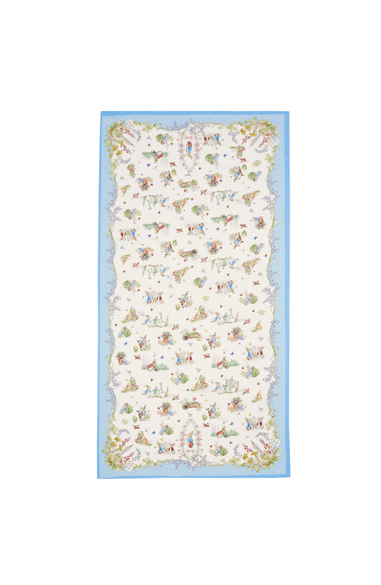 Fable England x Peter Rabbit Cream Rectangle Scarf, Main, color, Cream