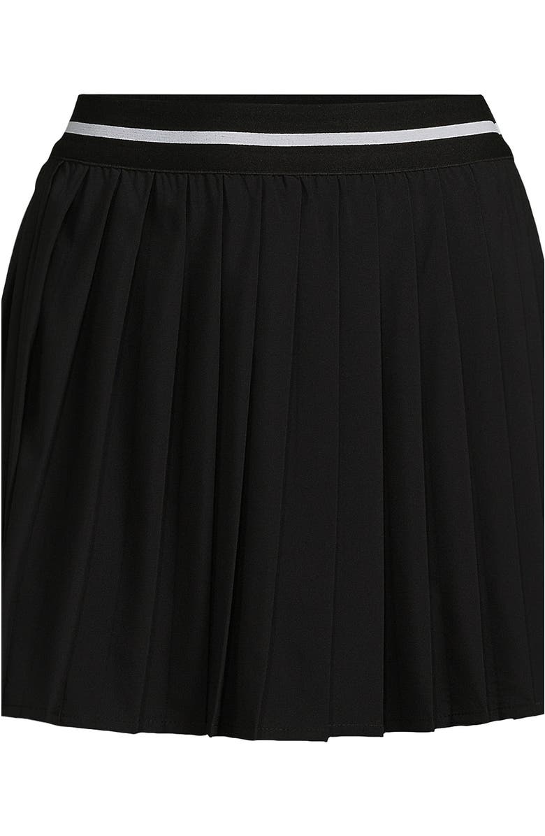 Lands' End Active Woven Pleated Skort, Alternate, color, Black