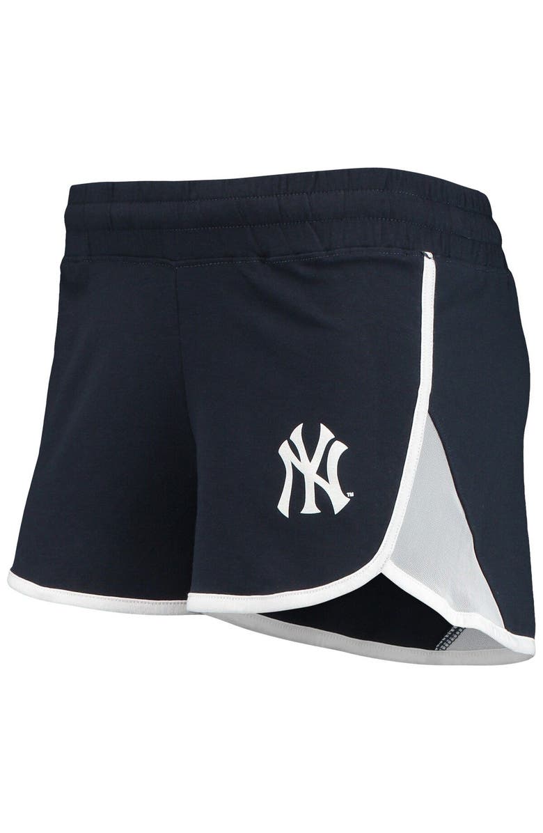 New Era Women's New Era Navy New York Yankees Stretch French Terry Shorts, Alternate, color, Navy