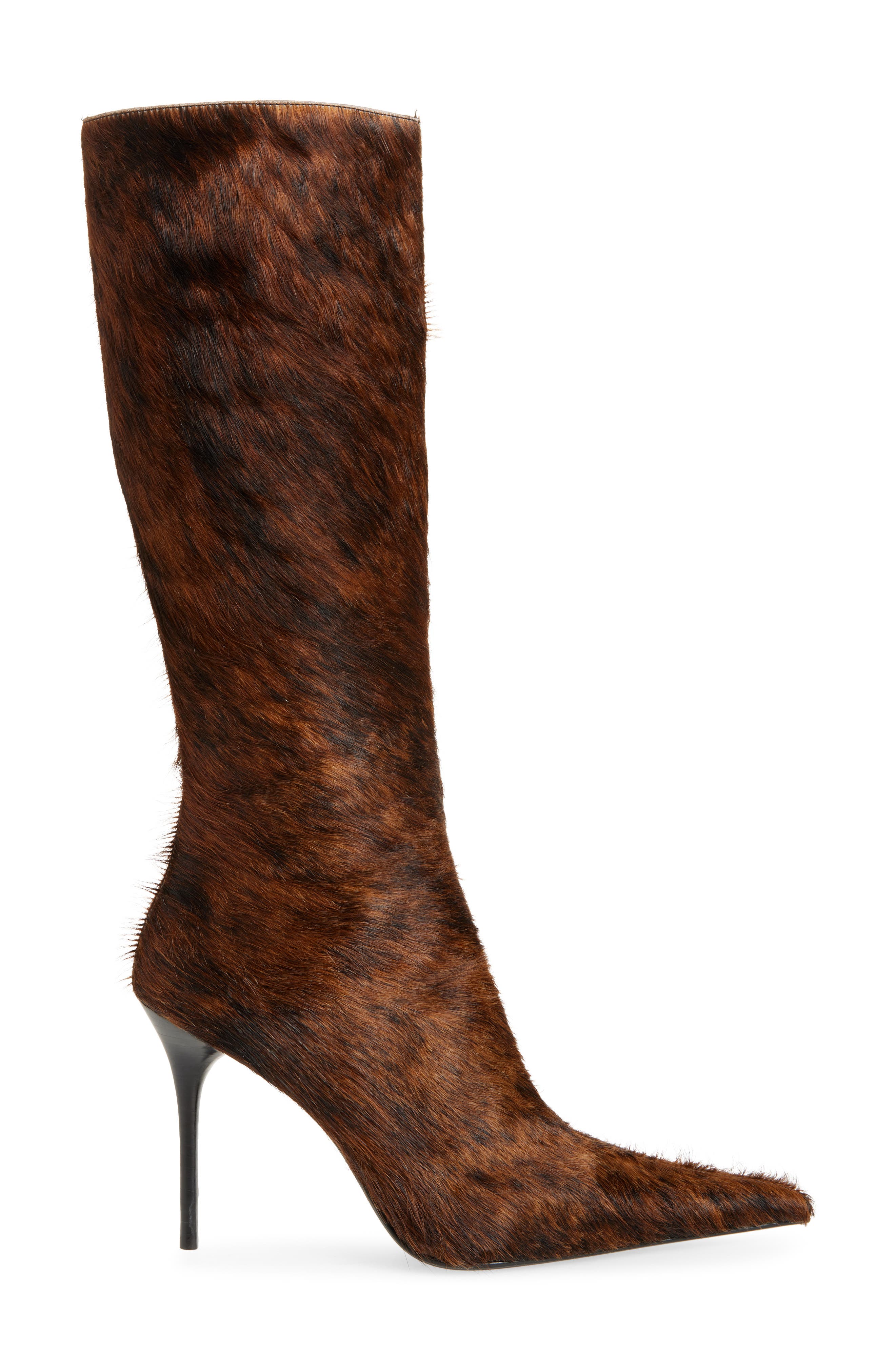 Jeffrey Campbell Proposal Pointed Toe Boot, Alternate, color, Black Brown Longhair