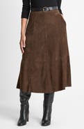 Vince Flared Suede Skirt