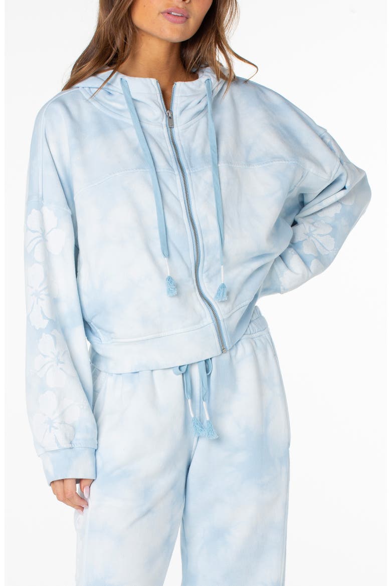 Fringing Reefs Graphic Hoodie, Main, color, CERULEAN