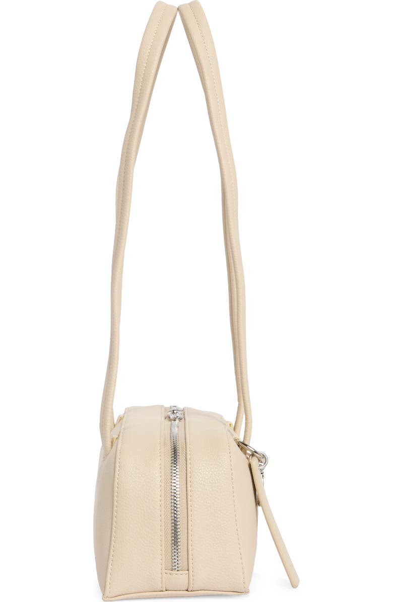 Baggu Small Recycled Leather Bowler Shoulder Bag, Alternate, color, Stone