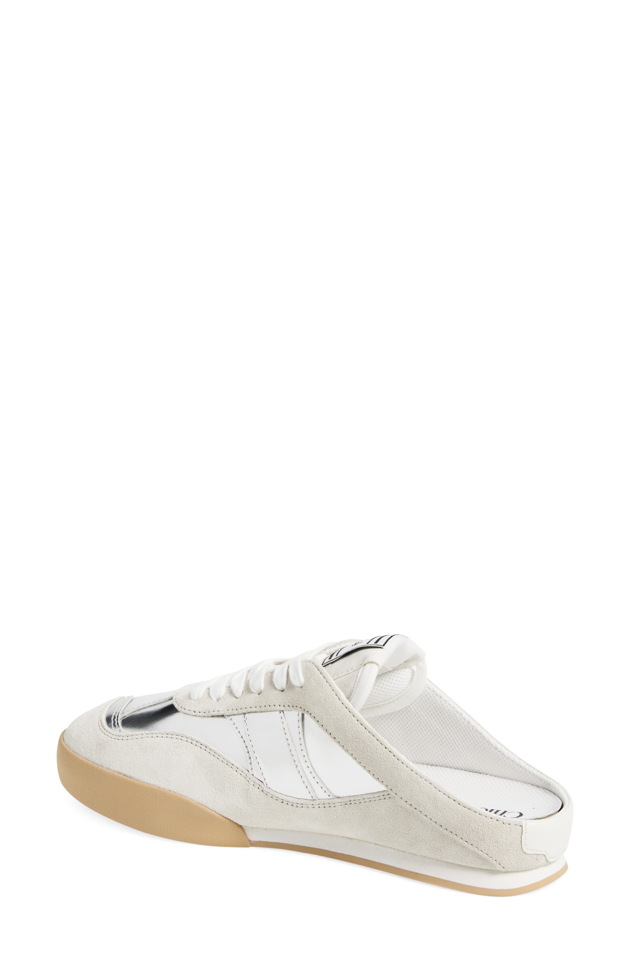 Chloé Kick Mule Sneaker, Alternate, color, Silver