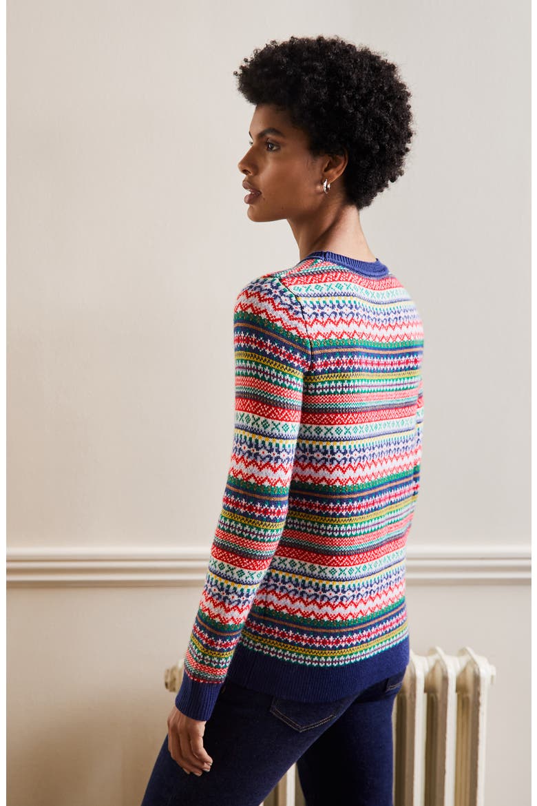Christmas Sweater, Alternate, color, MULTI NAVY RUDOLPH