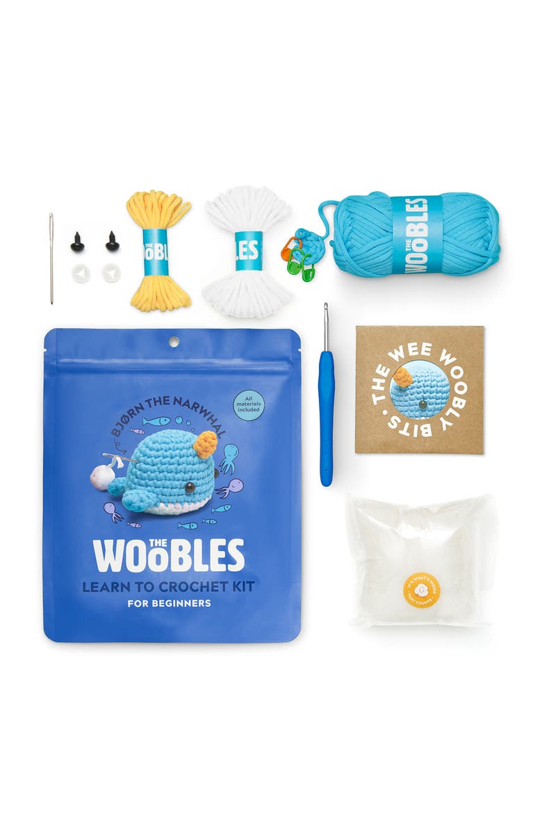 THE WOOBLES Narwhal Crochet Kit, Alternate, color, 