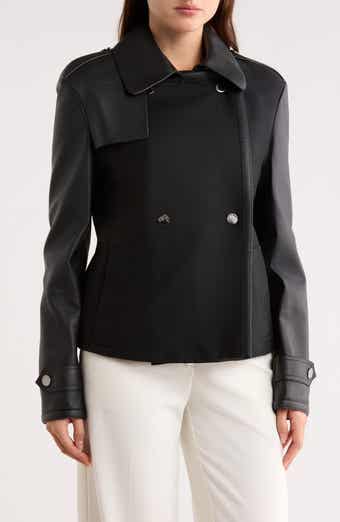 Longchamp Wool Blend & Lambskin Leather Jacket