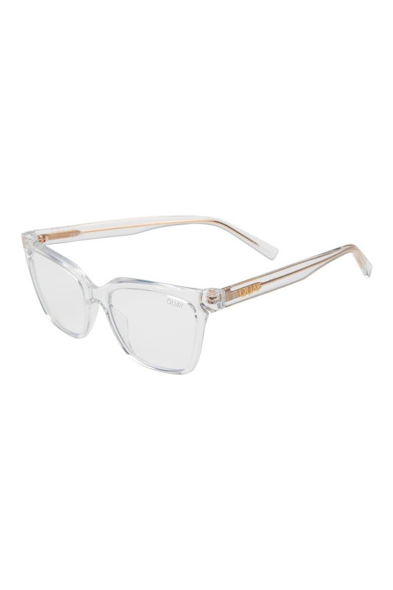CEO 55mm Cat Eye Sunglasses, Alternate, color, CLEAR / CLEAR BLUE LIGHT LENS