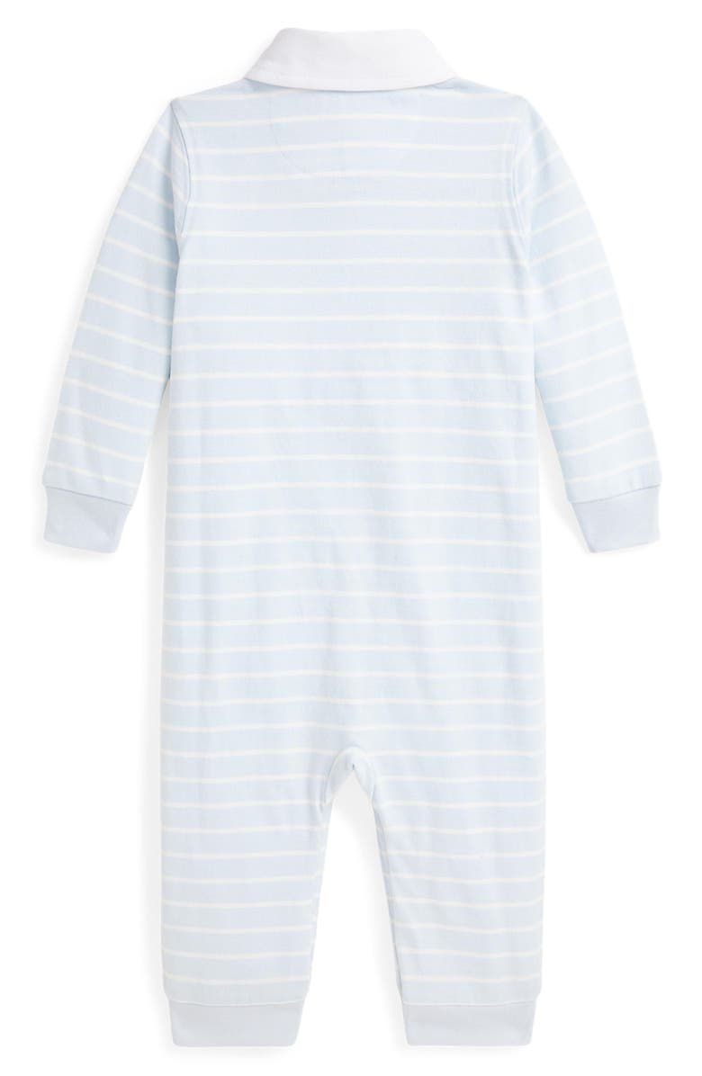 Ralph Lauren Rugby Cotton Jersey Coverall, Alternate, color, Beryl Blue