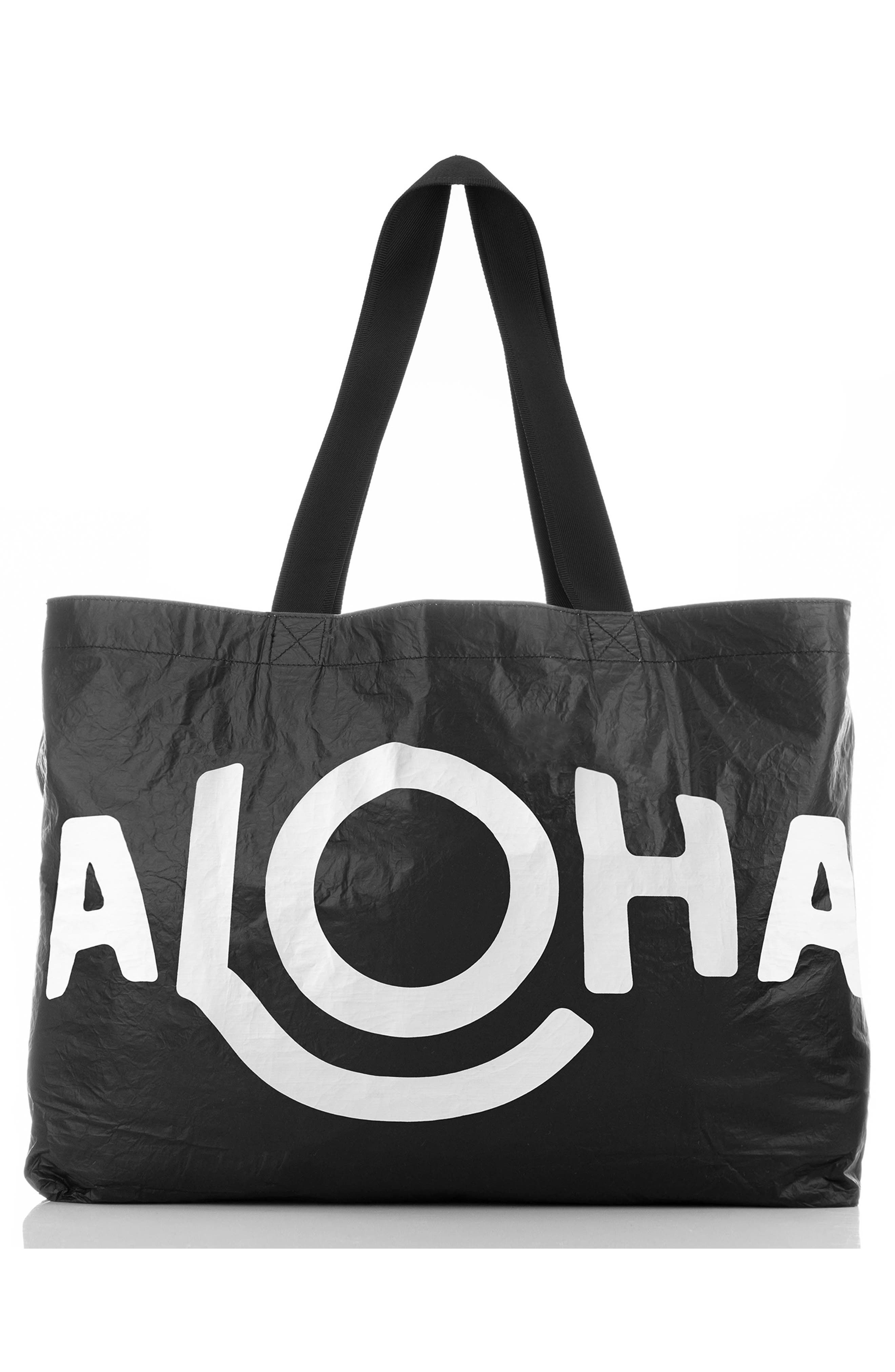 Aloha Collection Holo Holo Reversible Water Resistant Tyvek<sup>®</sup> Tote, Alternate, color, Hibiscus Palm