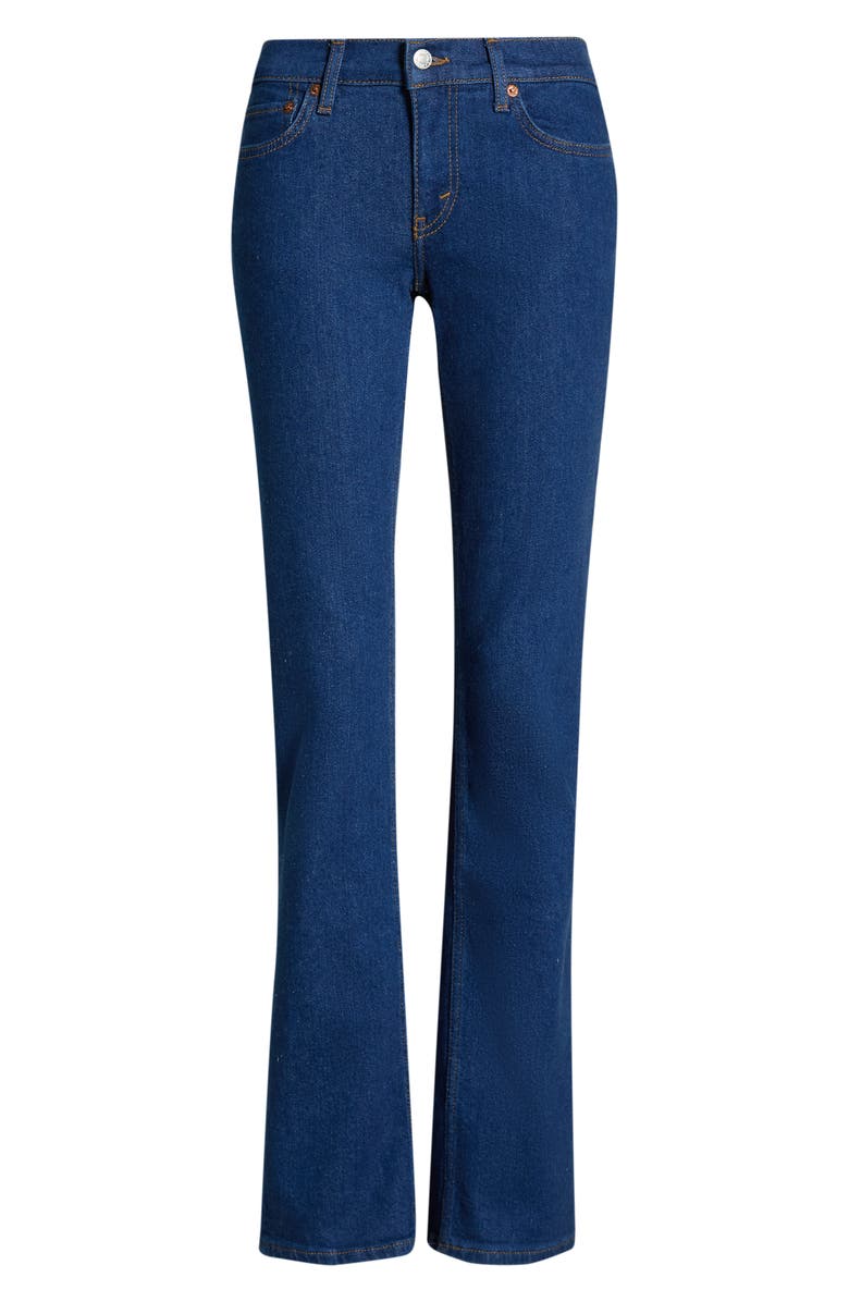 Re/Done The Lean Low Rise Flare Jeans, Main, color, Dark Star