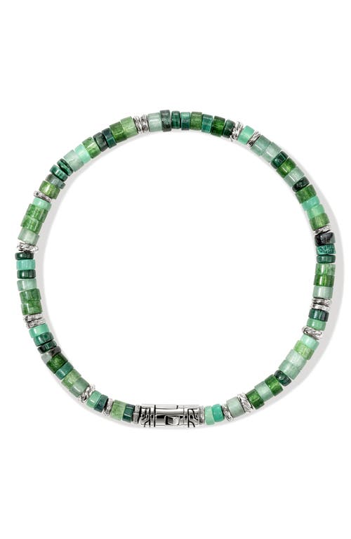 John Hardy Sterling Silver Green Bracelet In Green