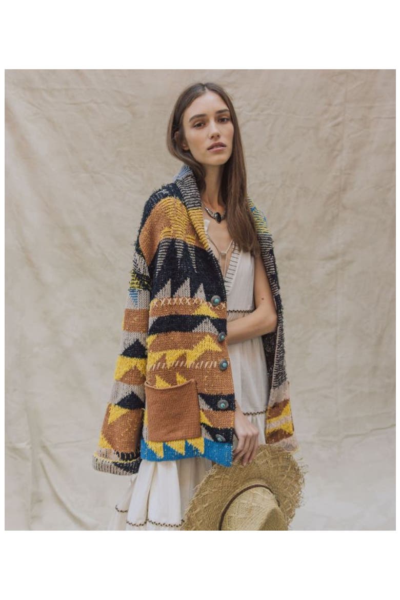 Hoppy Navajo Cotton Cardigan, Alternate, color, MIX