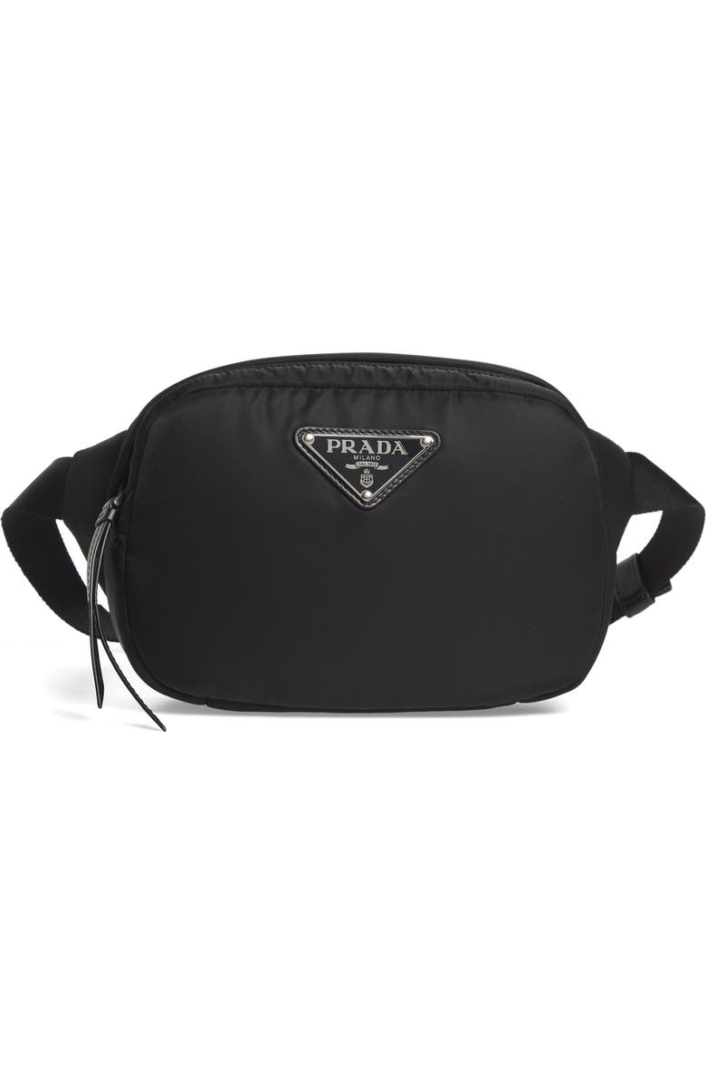 Prada Tessuto Nylon Belt Bag, Main, color,
