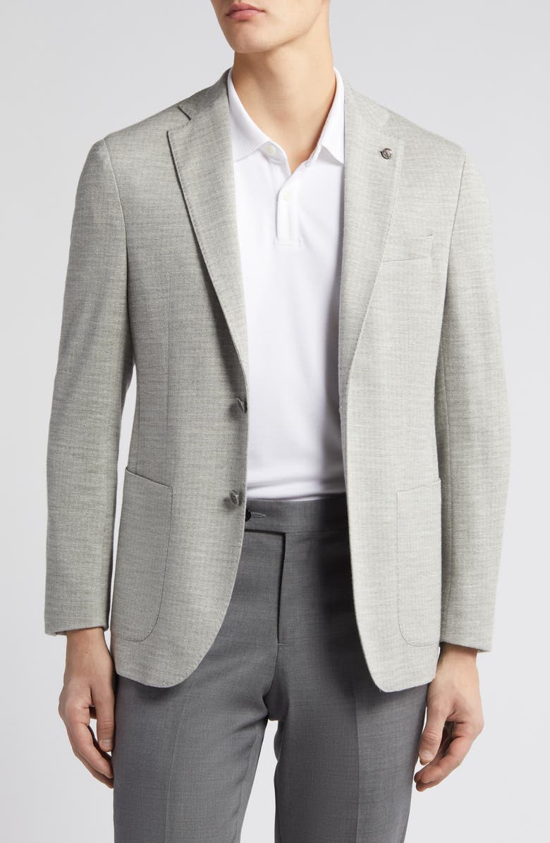 Jack Victor Hartford Knit Wool & Silk Blend Mélange Sport Coat, Main, color, 