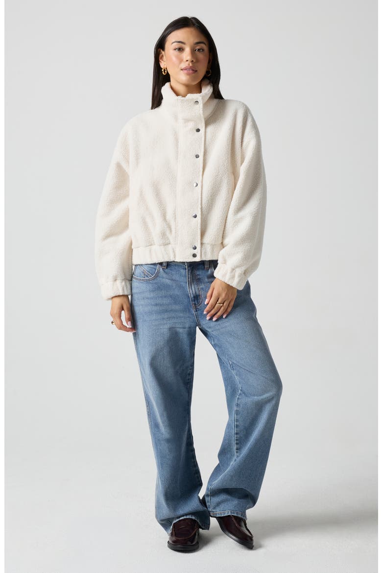 Teddy High Pile Fleece Jacket, Alternate, color, JET STREAM