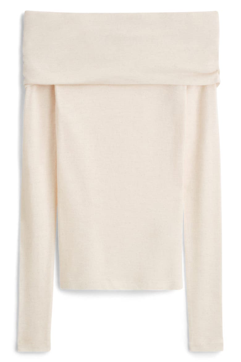 Brooke Off the Shoulder Merino Wool Top, Alternate, color, WHITE LIGHT