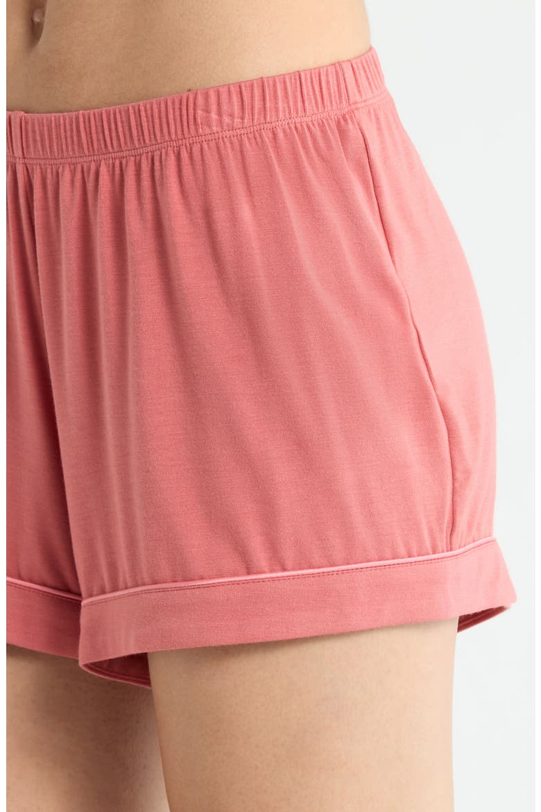 Moonlight Eco Short Pajamas, Alternate, color, PINK CEDAR