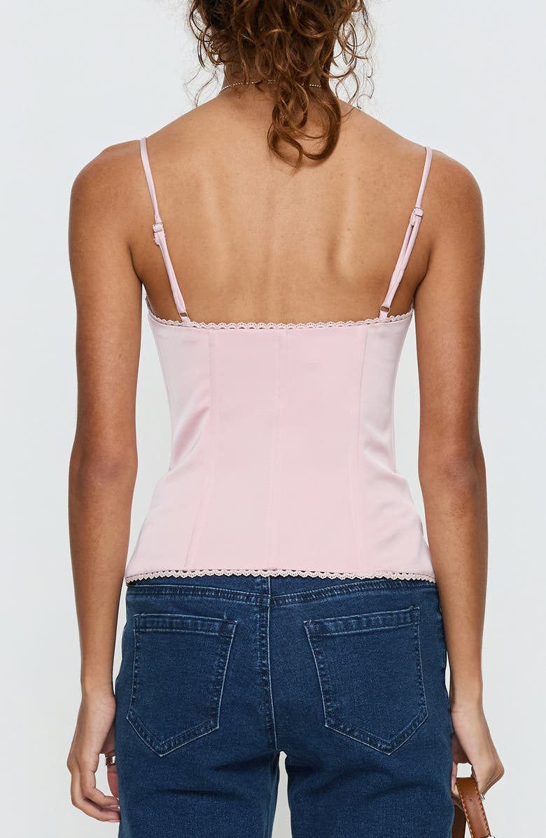 Princess Polly Maralyne Satin Corset Camisole, Alternate, color, Soft Pink