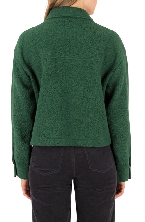 Hurley Pit Stop Polar Fleece Shirt Jacket In Green